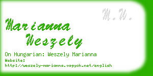 marianna weszely business card